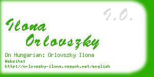 ilona orlovszky business card